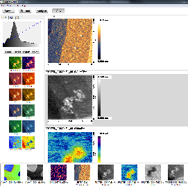 Screen capture of Palette function. The preview of the image with various palettes is shown on the left panel. Any of the pre-defined palettes can be edited and saved as a new palette.