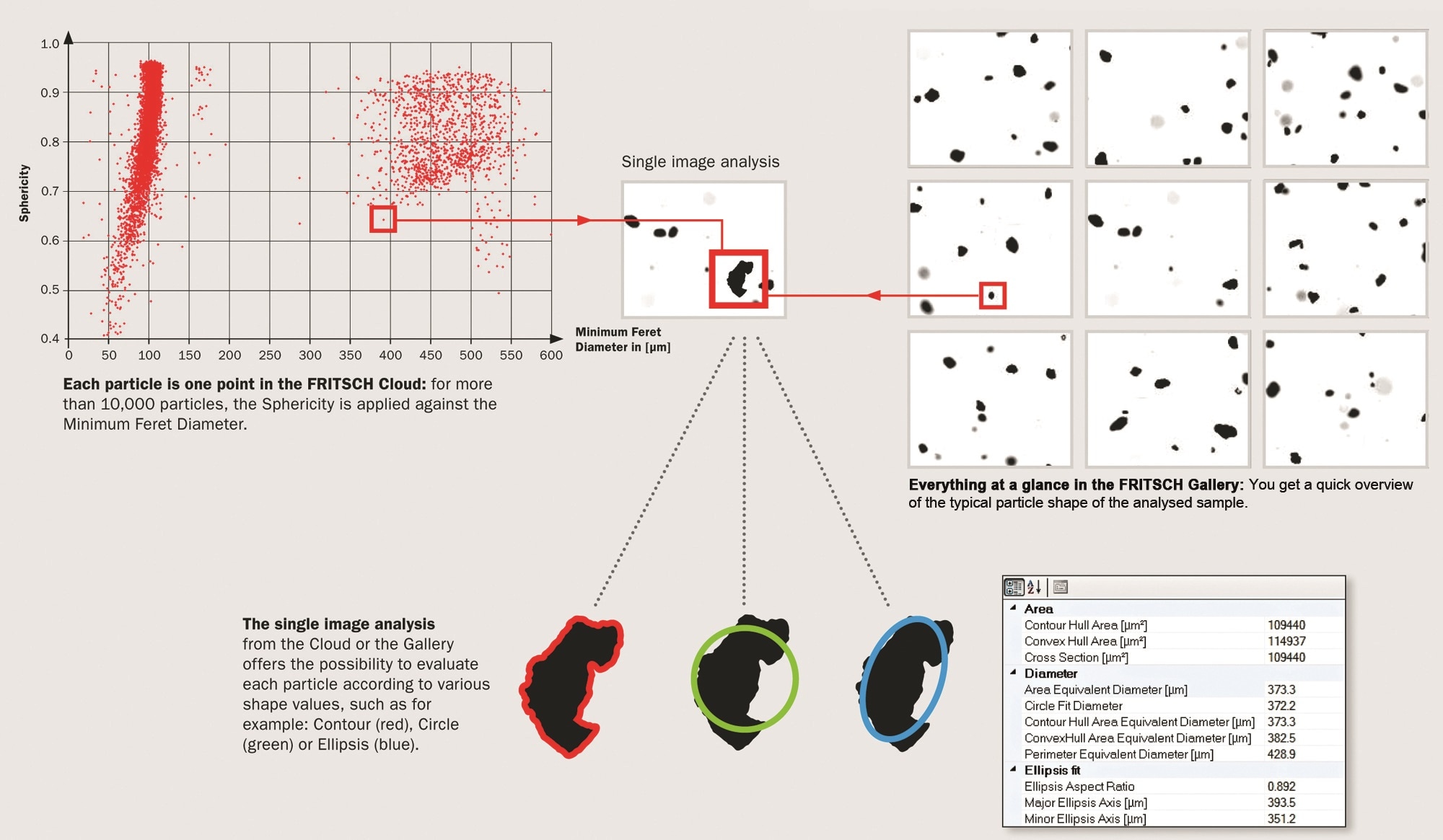 Uncomplicated single image analysis via the FRITSCH Cloud and Gallery
