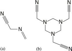 Structural formulas of (a) monomeric and (b) trimeric MAAN
