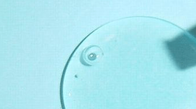 Microscopic glass sphere