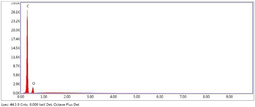 SEM-EDX elemental abundance of area 1 (control) analyzed of Brown Particle.
