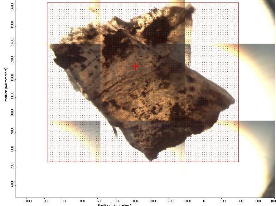 FTIR micrograph of mapped area.