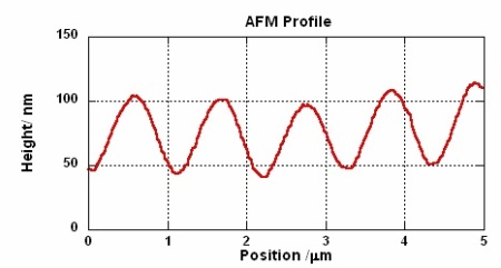 AFM Profile of the Height Variations