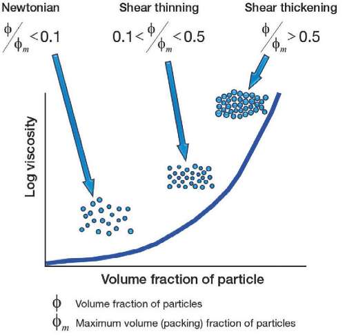 Flow behavior of particles.