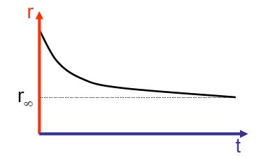 Illustration of a limiting value in the anisotropy decay