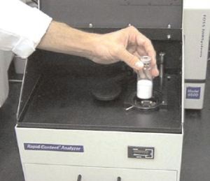 RCA sampling module used to analyze lyophilized material.
