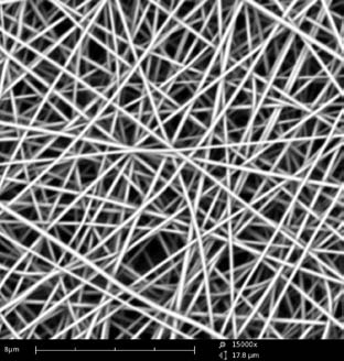 Polyamide nano-fiber-based nonwoven material prepared by electrospinning