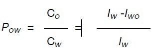 Pow can be determined using this equation