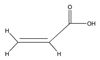 Acrylic acid monomer molecule