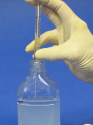 50µl of sample is taken from the top layer of hexane extract