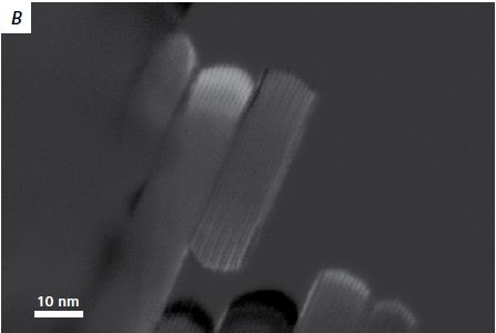 BaFe12O19 nano-particles shows 1.1 nm (002) lattice spacing.