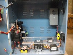 Components of a control system for a resistance heating system.