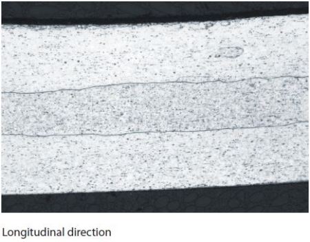 Microstructures of recrystallized 0.2 mm thick MoLa sheet