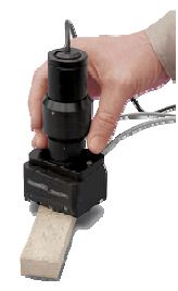 The Omni-Diff diffuse reflection fiber optic probe with its digital camera