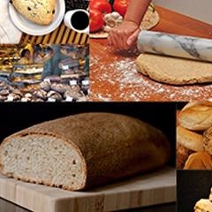各种面包店产品和制造步骤