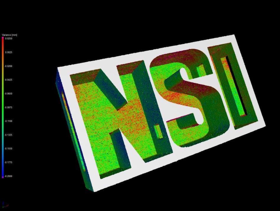 A plastic NSI logo