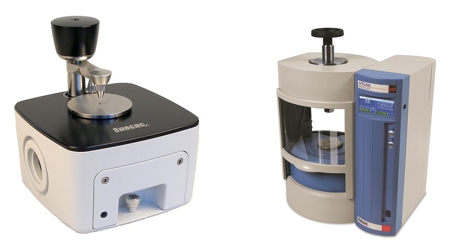 The Quest and Atlas autotouch press from Specac for FT-IR analysis.