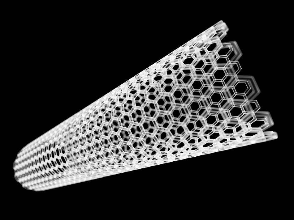 Schematic of a single walled carbon nanotube.