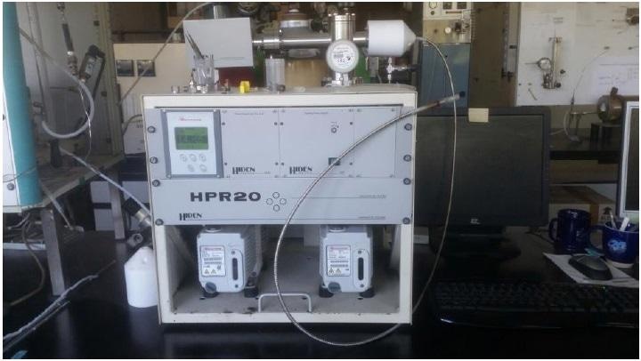 The Hiden HPR-20 QIC in the Lab used for characterization and testing of catalytic samples.