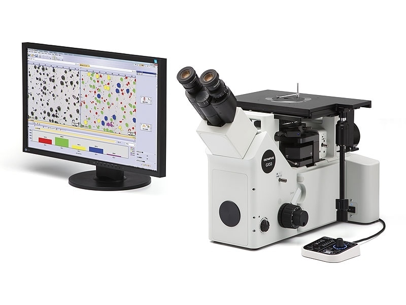 GX53 Inverted Metallurgical Microscope and OLYMPUS Stream v. 2.3 image analysis software