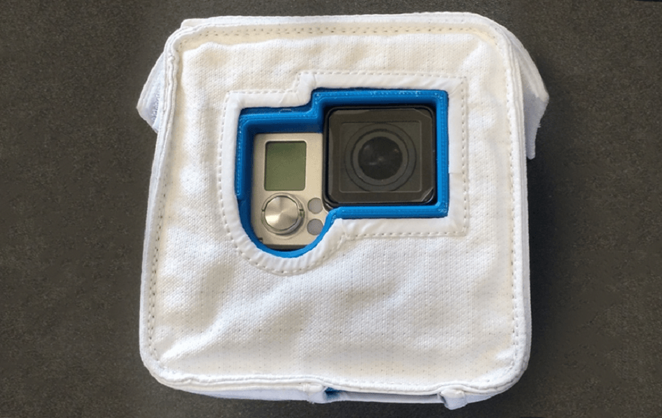 A 3D printed prototype of an EVA GoPro casing. Credits: NASA/JSC.