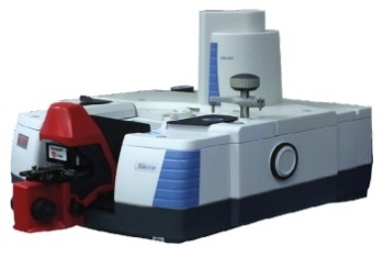 Nicolet iS50 FTIR spectrometer with the SurveyIR microspectroscopy accessory in the sample compartment.