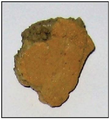 Wall painting fragment with Indian yellow pigment