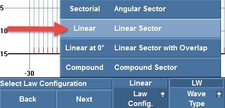 Setting the law configuration to “Linear”
