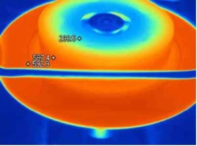 Thermal image shows precise, direct, and consistent heating of the rotor