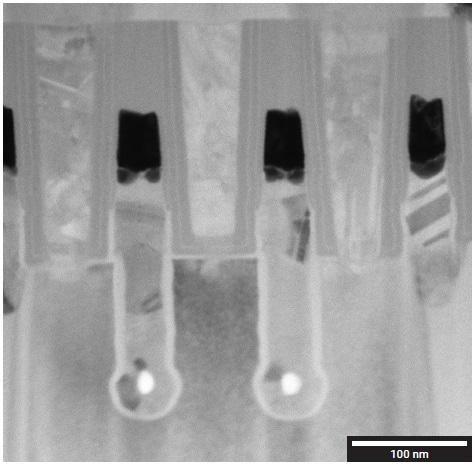 STEM-BF image in which 5-nm-thick layers are well-resolved.