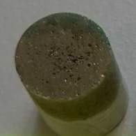 Photograph of sandstone sample 1. This sample is 1 cm in diameter. Sample 2 is 2 cm in diameter.