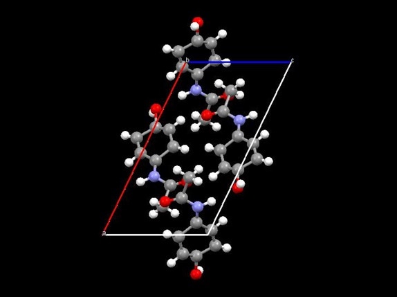 Crystal structure of acetaminophen from reflection sample