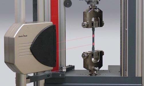 A technology only offered by Zwick: Non-contact extensometers according to the laser speckle principle.