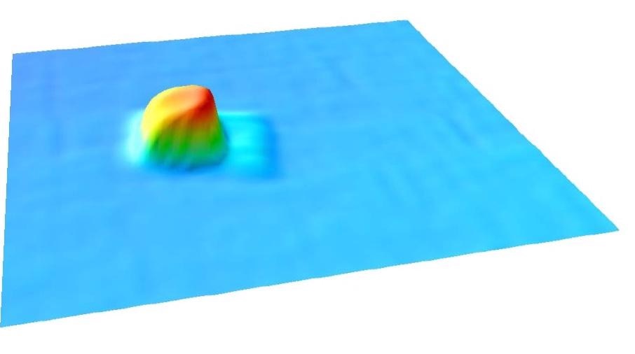 3D topography of a 6x10 µm released pressure sensor.