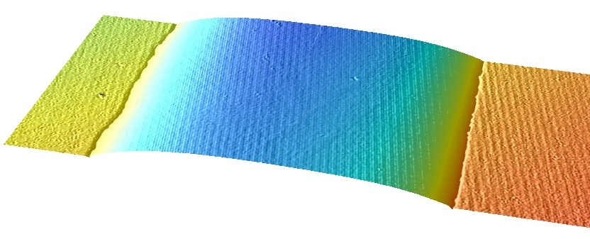 3D topography showing mold track detail.