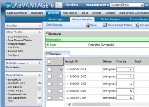 LabVantage provided FSNS the ability to modify multiple samples and their associated details on a single screen.