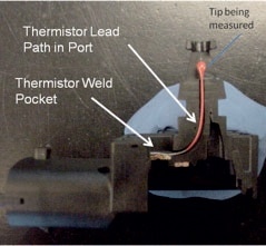 Pressure Sensor – Thermistor Lead Response.