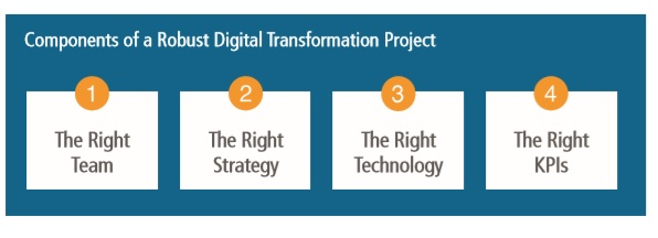 Components that make up a Robust Digital Transformation Project.
