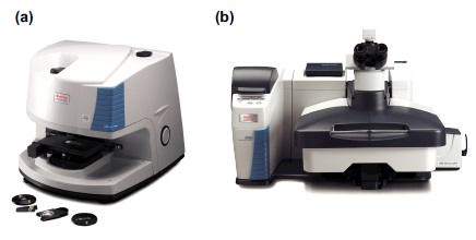 (a) Thermo Scientific Nicolet iN10 MX FTIR Microscope, (b) Thermo Scientific DXR2 Raman Microscope.