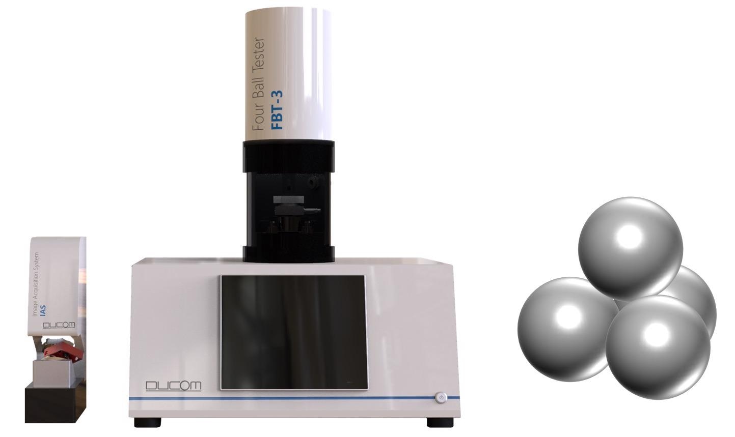 Ducom Four Ball Tester (FBT-3) is a bench top tribometer powered by automation and precision measurement system for lubricant characterization. FBT-3 enables data reproducibility that delivers  productivity and efficiency in scientific research