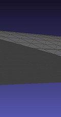 Triangulated/faceted mesh built out of the point cloud after Poisson Surface Reconstruction.