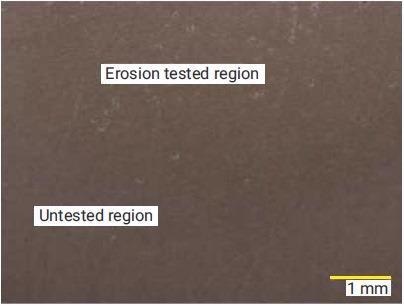 Cavitation erosion test sample, film-based liner.
