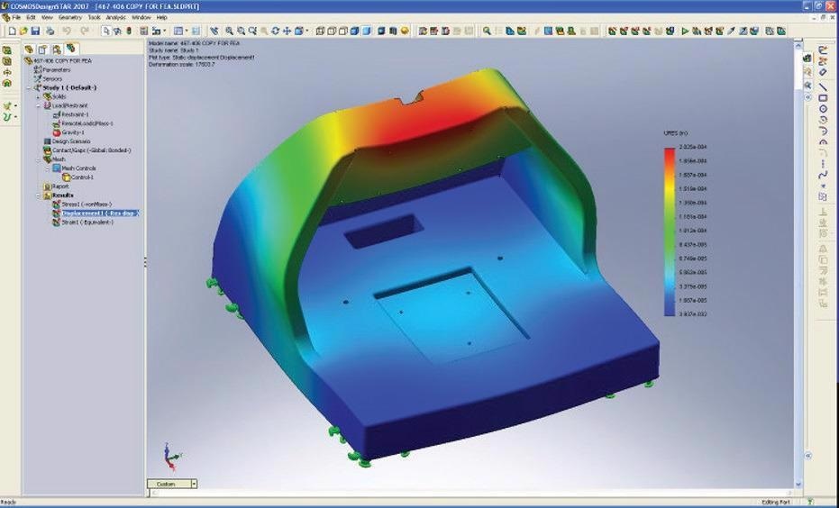 CAD modeling of base casting.