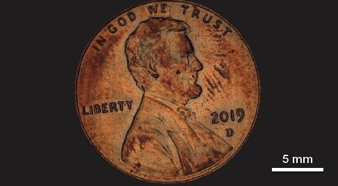 United States one-cent coin (penny).