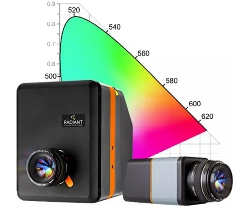 A ProMetric Imaging Colorimeter (left) and Photometer (right) engineered to simulate human visual perception of light and color.