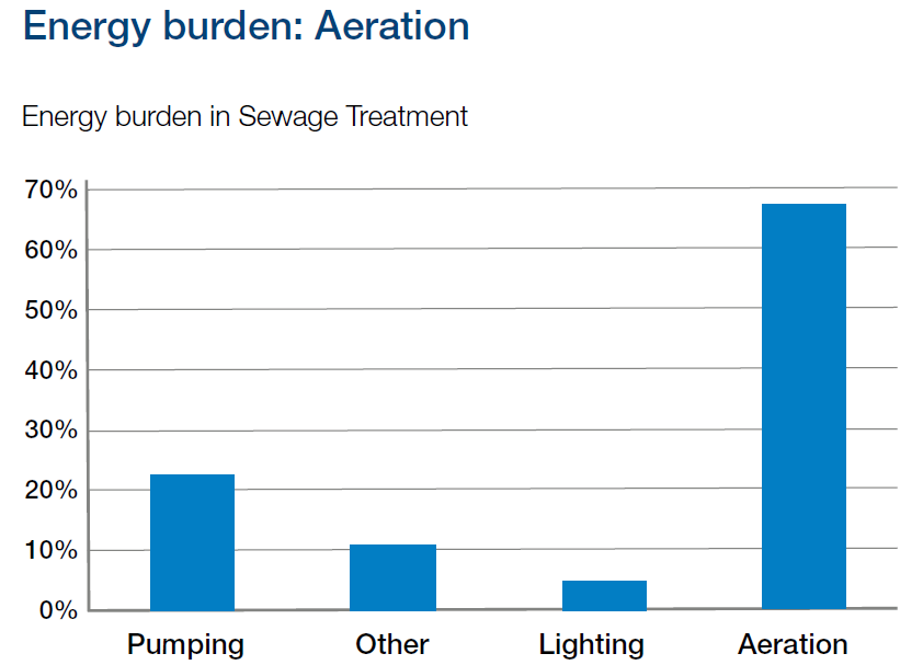 Energy burden in Sewage Treatment.