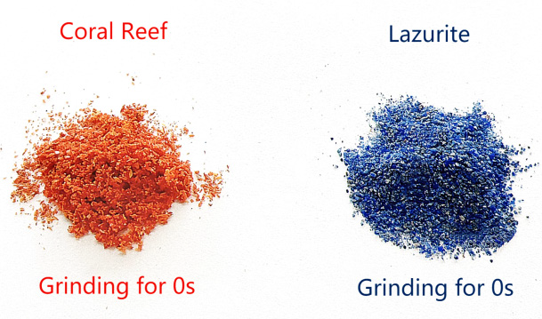 Coral reef and Lazurite grinding for 0 second