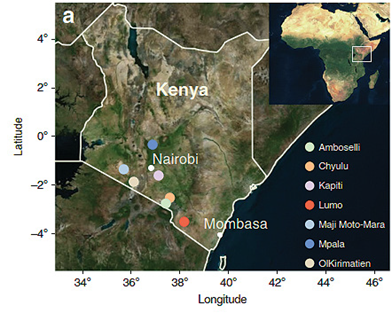 Location of study sites and aerial photos of bomas (Butterbach-Bahl et al).