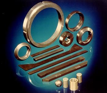 A selection of SiAlON seals and bearings