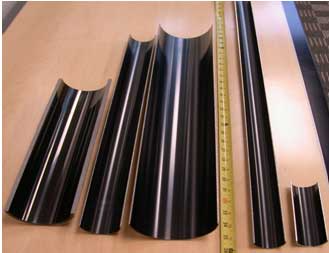 DLC-Si based coating deposited on the internal surface of pipes with a variety of aspect ratios.